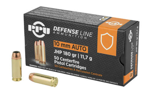 Ammunition Prvi Partizan Handgun Defense 10mm PPU 10MM JHP 180GR 50/500 • Model: Handgun Defense